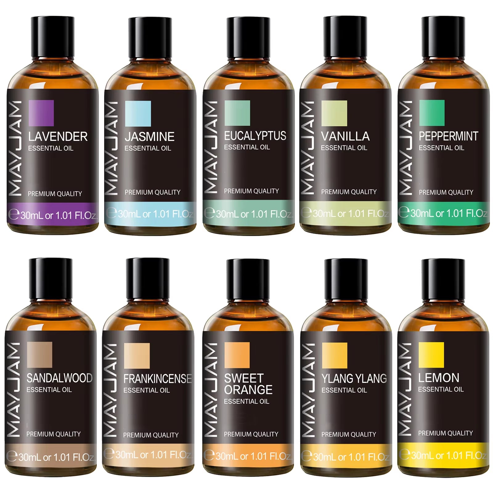 1PCS 30ML Aromatherapy Essential Oil Lavender Vanilla Jasmine Eucalyptus Peppermint Aroma Oil for Diffuser Candle Soap