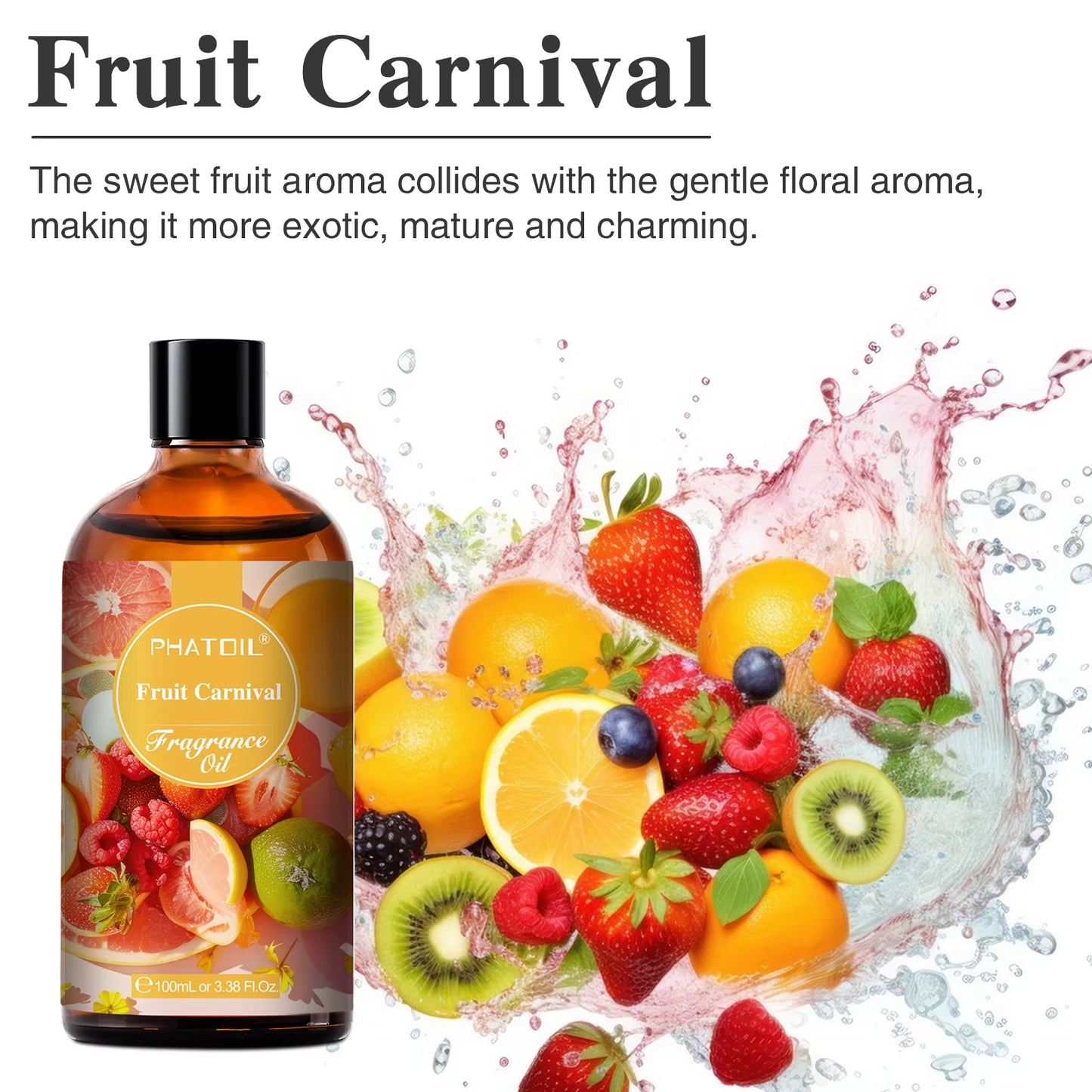 100ML with Dropper Fragrance Oil for Diffuser Fruit Carnival Almond Vanilla Golden Vintage No.1 Lucifer'S Letter Oils