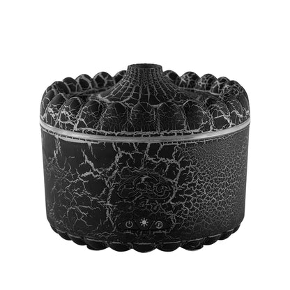 Volcano Aroma Diffuser Ultrasonic Air Humidifier Timer Auto Shut-Off Remote Control Flame Diffusers for Home Bedroom White